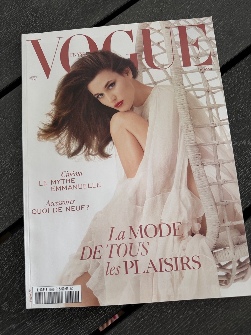 Vogue France Cover — Blush Pink & Cream Editorial FRENCH from Paris